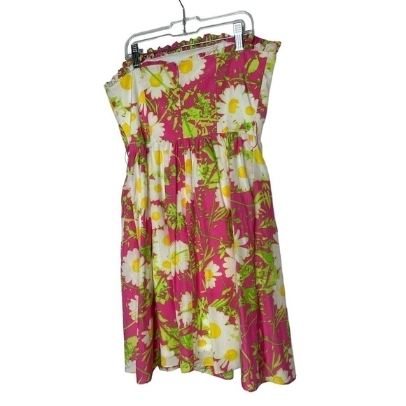 Lilly Pulitzer Briddie Strapless daisy silk dress size 0 - Picture 9 of 9